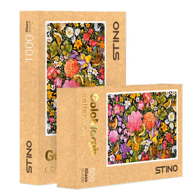 پازل شیشه‌ای گل و مرغ STINO 260pcs 30101